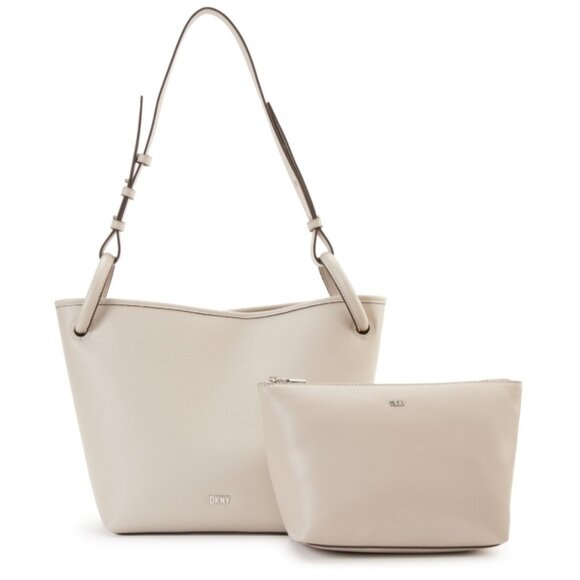 DKNY Phoebe Bucket Bag Stone NWT